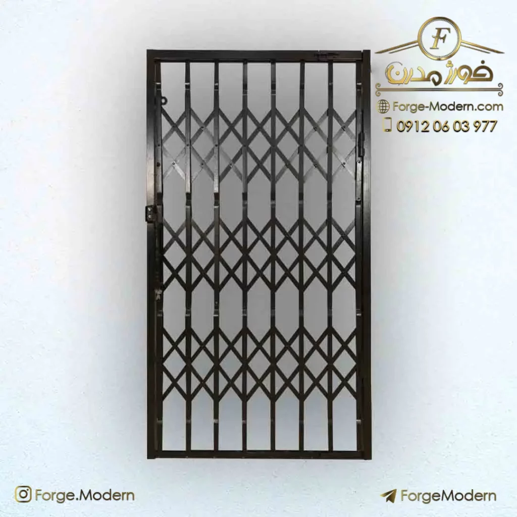 حفاظ آکاردئونی ۳ گل تسمه ۲.۵ مشکی با قفل مخفی رایگان