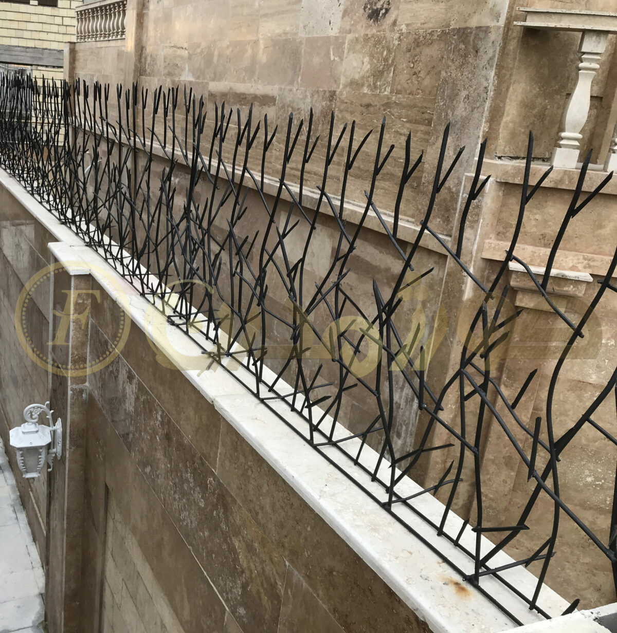 حفاظ شاخ گوزنی تراکم 40 ردیف 90 سانت میلگرد 10 مشکی کوره ای