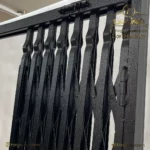 حفاظ آکاردئونی تمام گل دوبل چهار جداره تسمه 2.5 مشکی پرچ مخفی با قفل مخفی رایگان - Image 4